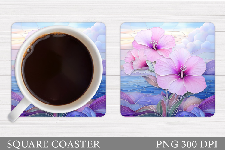 Daisy Flowers Coaster Design. Flowers Sublimation