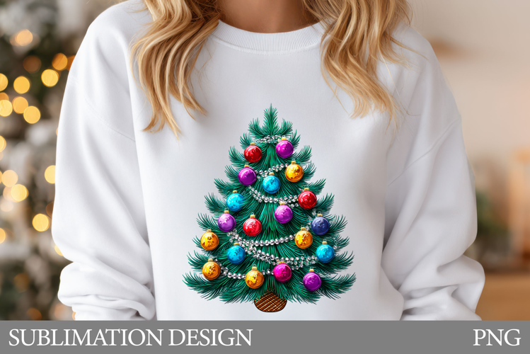 Christmas Tree T-Shirt Design. Christmas Tree Sublimation