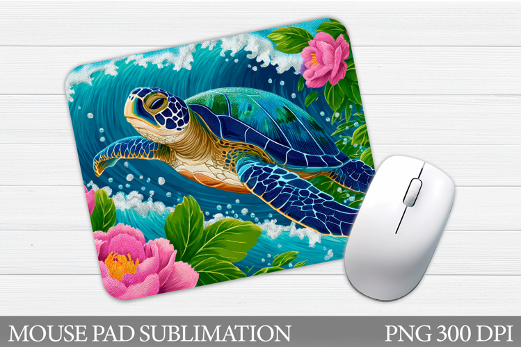 Turtle Mouse Pad Sublimation. Sea Mouse Pad Design