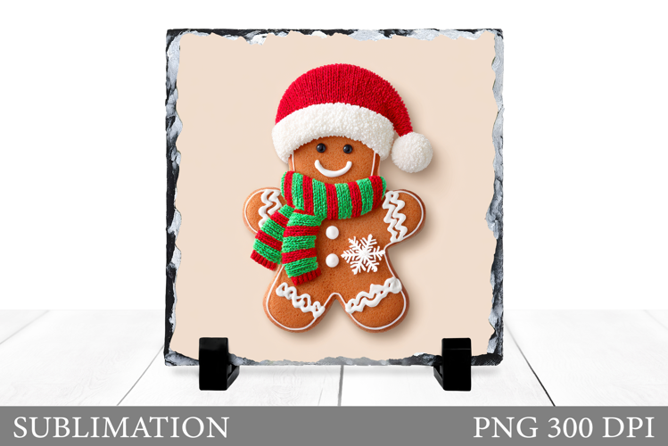 Cute Gingerbread Sublimation. Gingerbread Slate Design