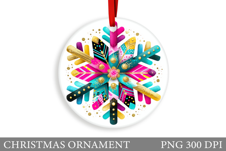 Snowflake Christmas Ornament. Christmas Ornament Sublimation