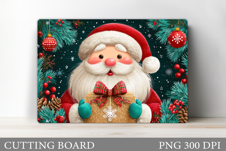 Santa Claus Cutting Board. Christmas Cutting Board