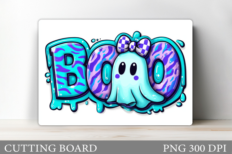 Boo Cutting Board Design. Halloween Cutting Board