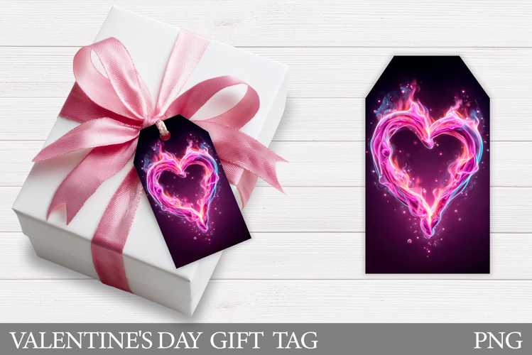 Valentines Gift Tag Design. Heart Gift Tag Printable