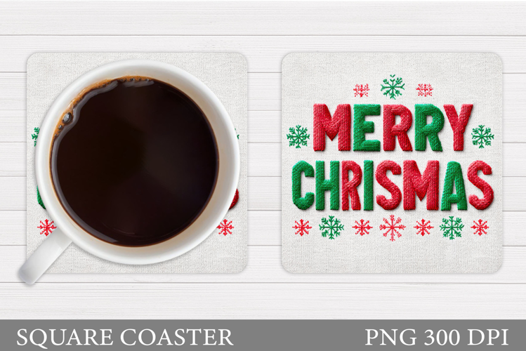 Merry Christmas Coaster. Christmas Coaster Sublimation