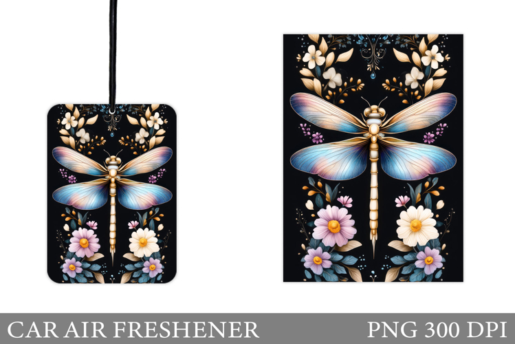 Dragonfly Car Air Freshener. Dragonfly Sublimation