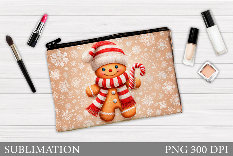 Gingerbread Cosmetics Bag. Christmas Makeup Bag Sublimation