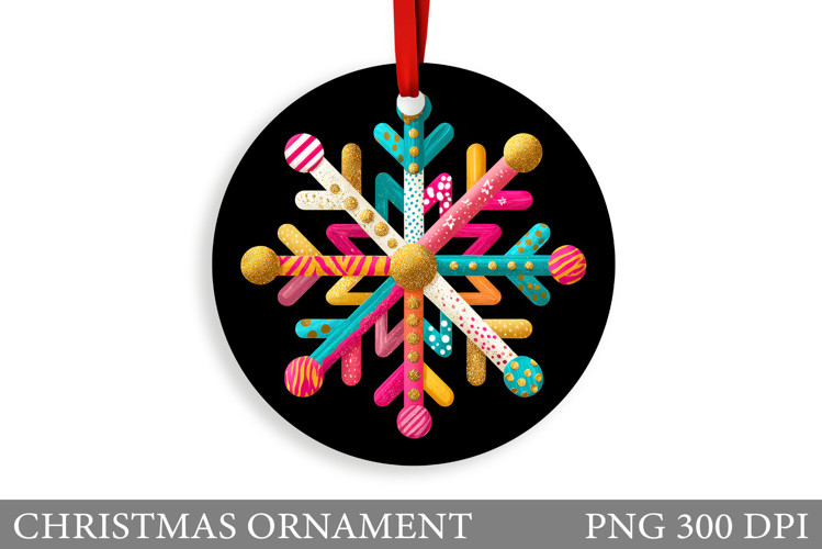 Snowflake Christmas Ornament. Christmas Ornament Sublimation