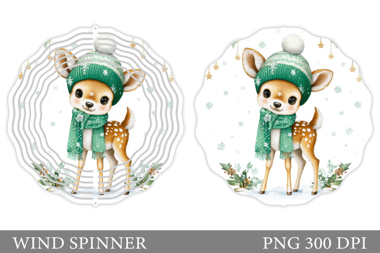 Christmas Deer Wind Spinner. Christmas Wind Spinner Design