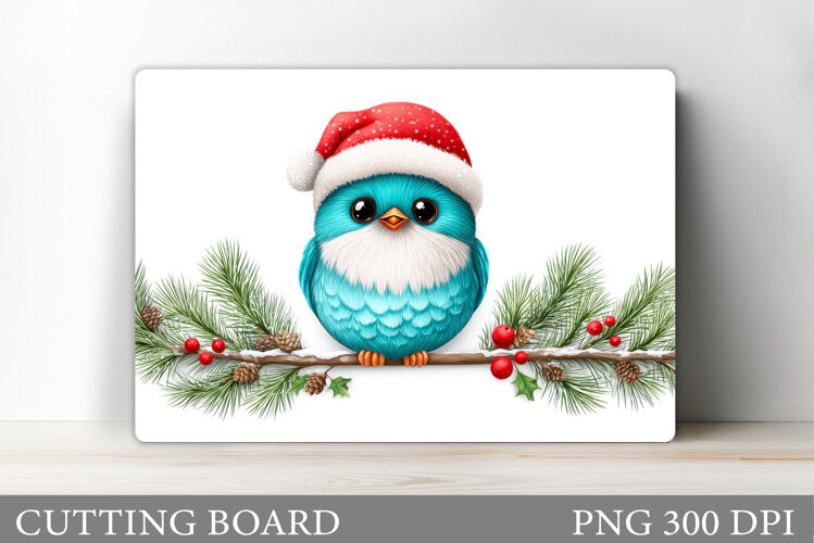 Christmas Bird Cutting Board. Christmas Cutting Board Design example image 1