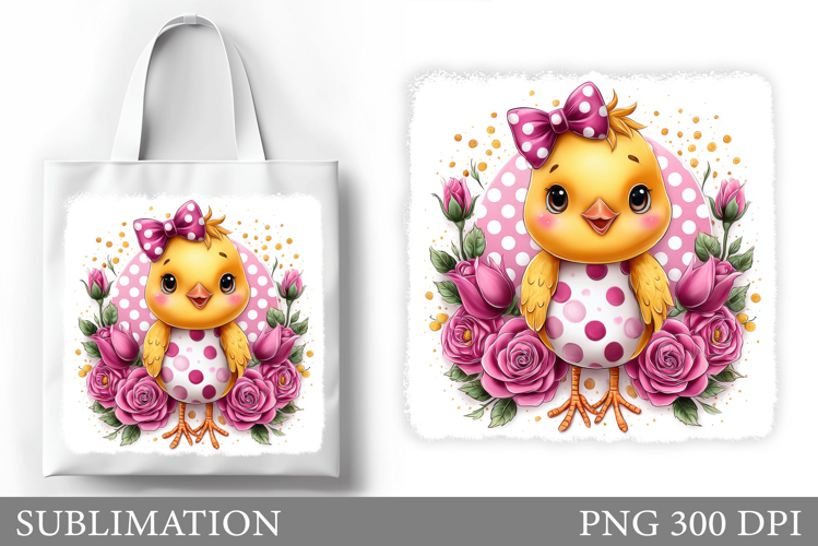 Cute Chicken Tote Bag. Cute Chicken Sublimation