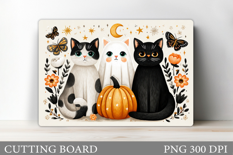 Halloween Cat Cutting Board. Halloween Cutting Board