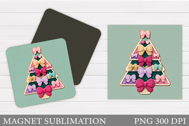 Christmas Tree Magnet Design. Christmas Magnet Sublimation