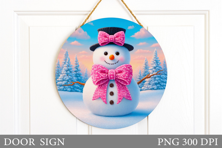 Christmas Snowman Door Sign. Christmas Door Sign Design