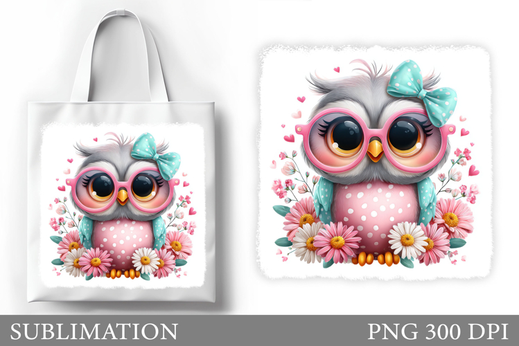 Cute Owl Tote Bag Design. Cute Owl Sublimation
