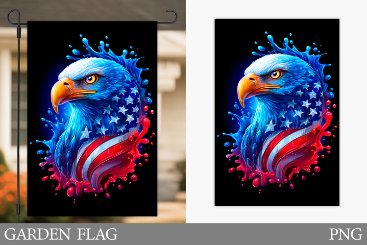 Patriotic Eagle Garden Flag. Patriotic Garden Flag Design