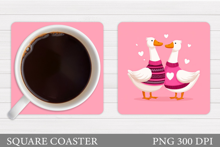 Valentines Goose Coaster. Valentines Coaster Design