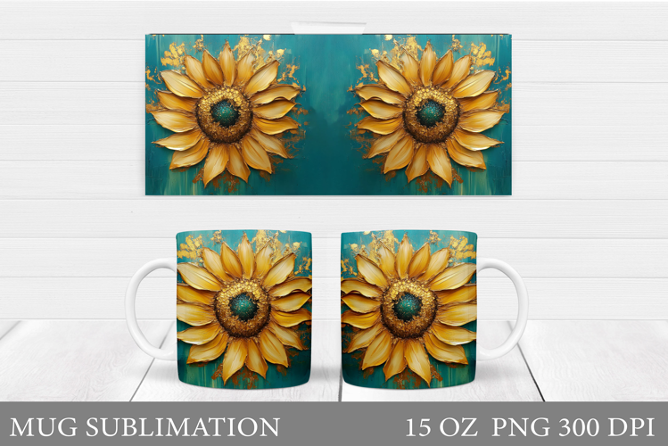 Sunflowers Mug Sublimation. Sunflowers Sublimation