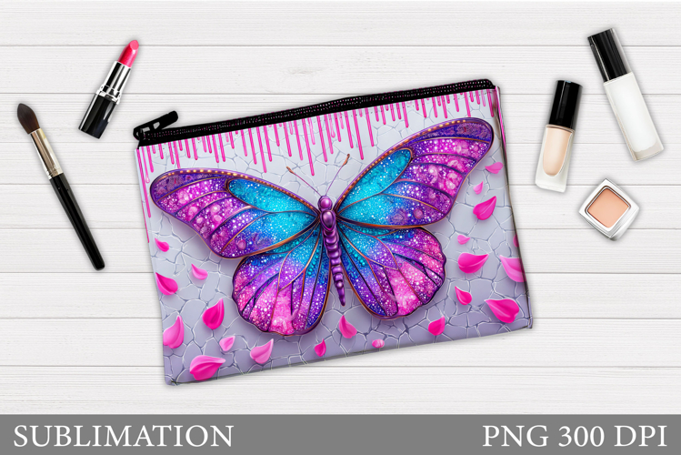 Butterfly Cosmetics Bag Design. Butterfly Sublimation