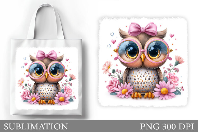 Owl Tote Bag Sublimation. Owl Sublimation example image 1