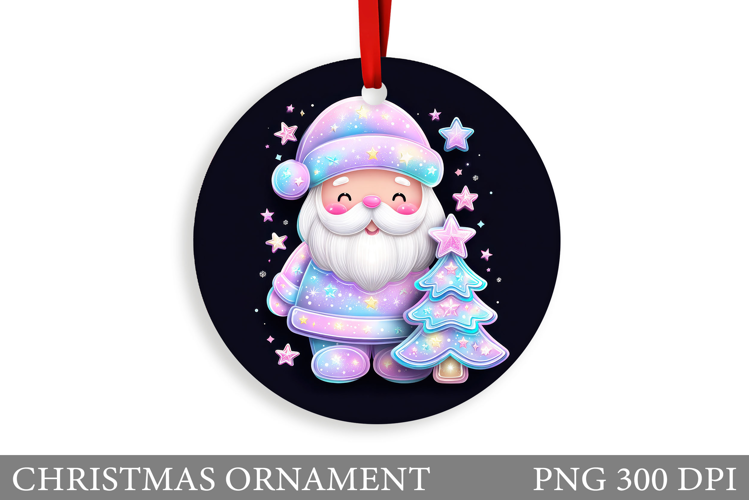 Santa Claus Christmas Ornament. Cute Santa Claus Sublimation