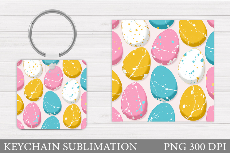 Easter Eggs Keychain Design. Easter Keychain Sublimation