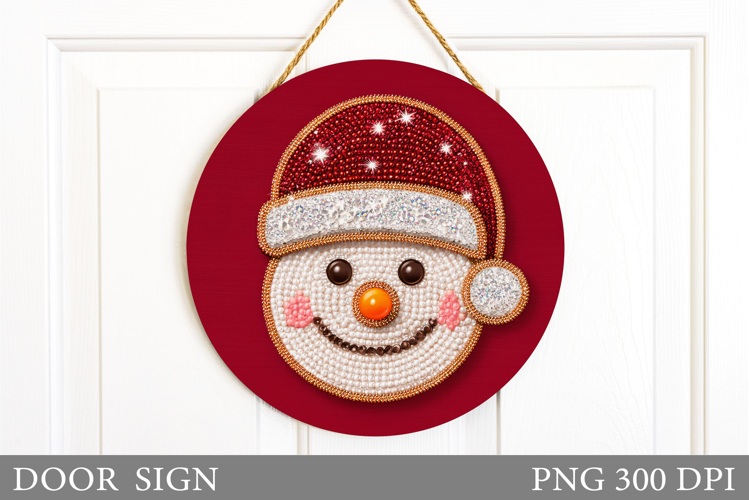 Christmas Snowman Door Sign. Christmas Door Sign Design