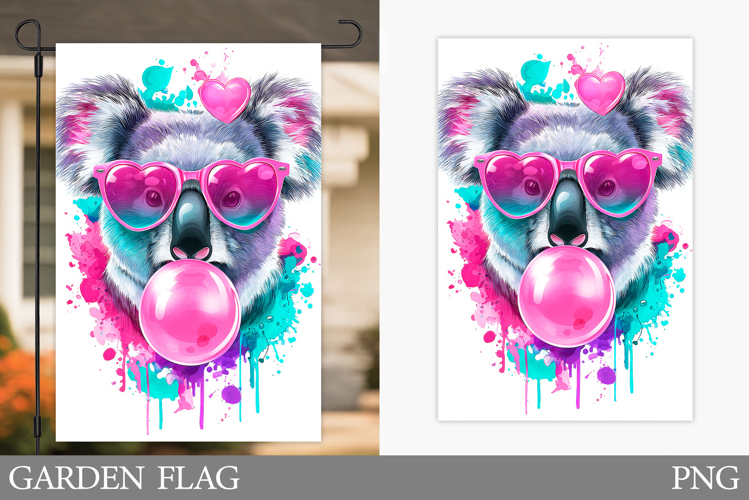 Cute Koala Garden Flag Design. Cute Koala Sublimation