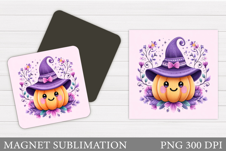 Halloween Pumpkin Magnet. Halloween Magnet Sublimation