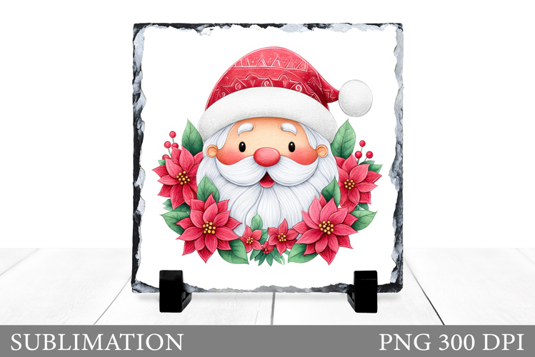 Santa Claus Slate Design. Christmas Slate Sublimation