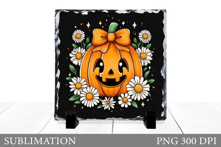 Halloween Pumpkin Slate Design. Halloween Slate Sublimation