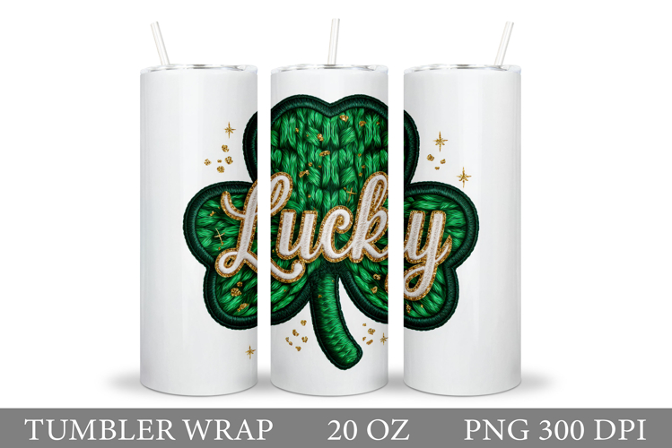 St Patrick Clover Tumbler. St Patrick Tumbler Sublimation