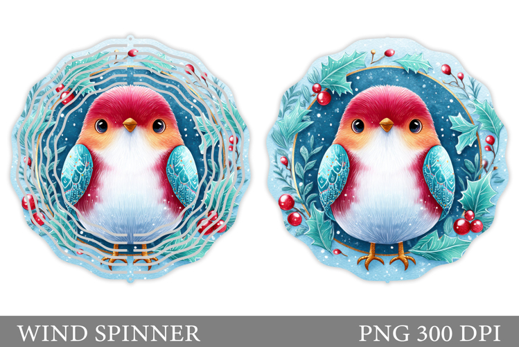 Christmas Bird Wind Spinner. Christmas Wind Spinner Design