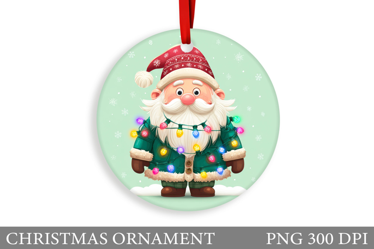 Gnome Christmas Ornament. Christmas Ornament Sublimation