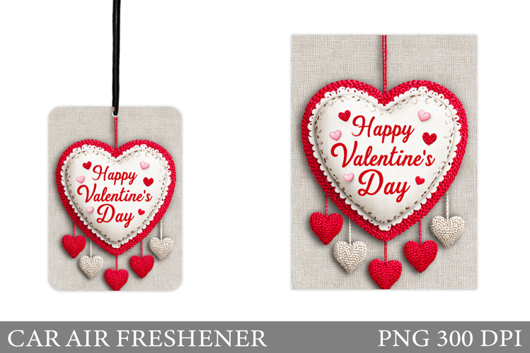 Valentines Day Car Air Freshener. Heart Car Air Freshener