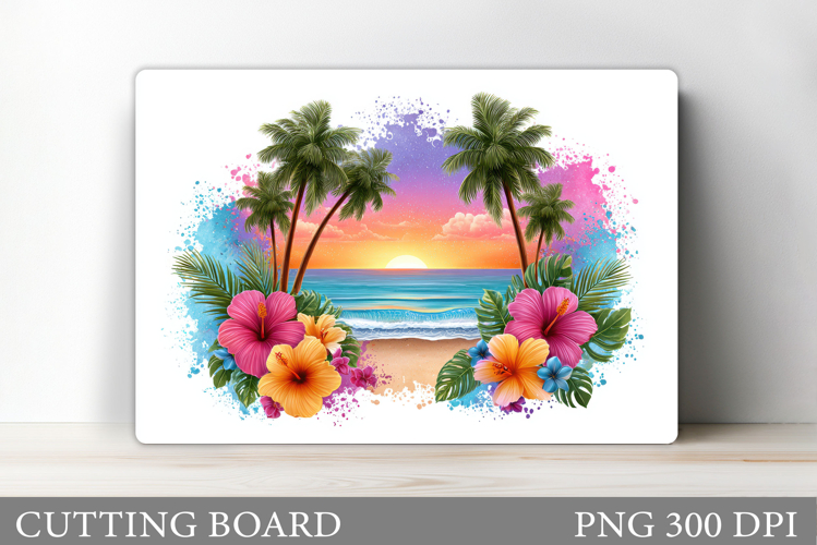 Sea Cutting Board Design. Beach Sublimation