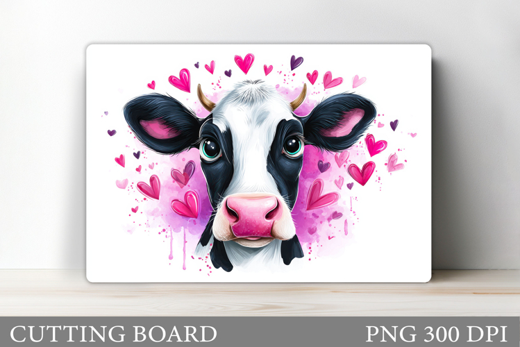 Valentines Cow Cutting Board. Valentines Cutting Board