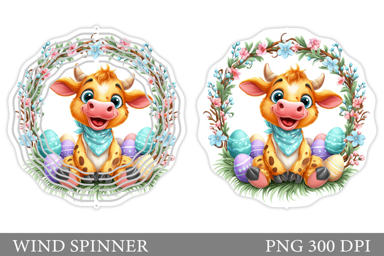 Easter Cow Wind Spinner. Easter Wind Spinner Sublimation