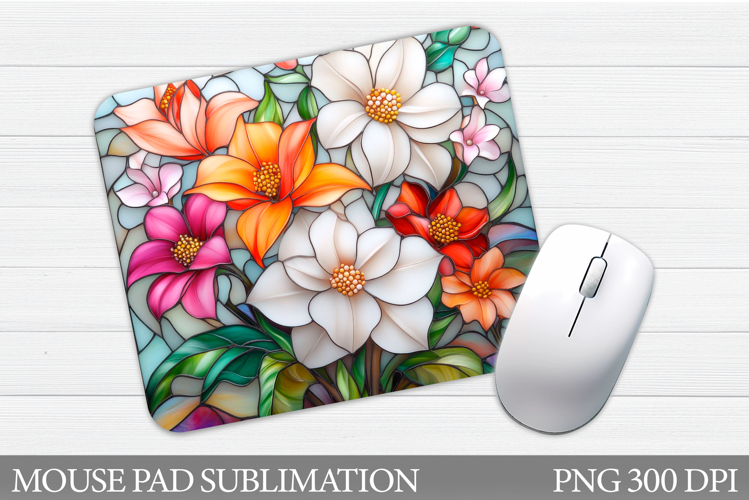 Floral Mouse Pad Sublimation. Flowers Mouse Pad Design