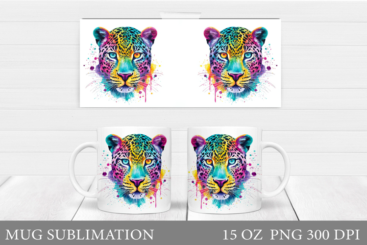 Leopard Mug Design. Leopard Sublimation