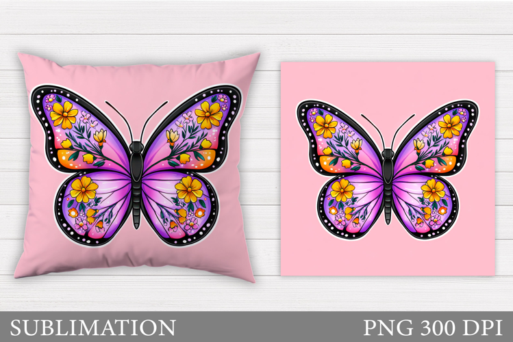 Butterfly Pillow Sublimation. Butterfly Sublimation