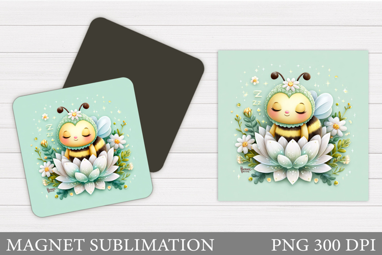 Cute Bee Magnet Design. Cute Bee Sublimation