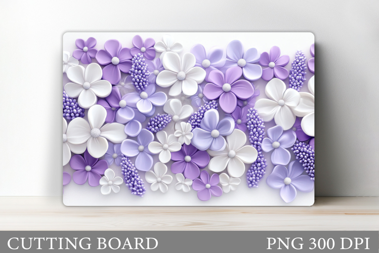 Flowers Cutting Board Sublimation. Wildflowers Cutting Board