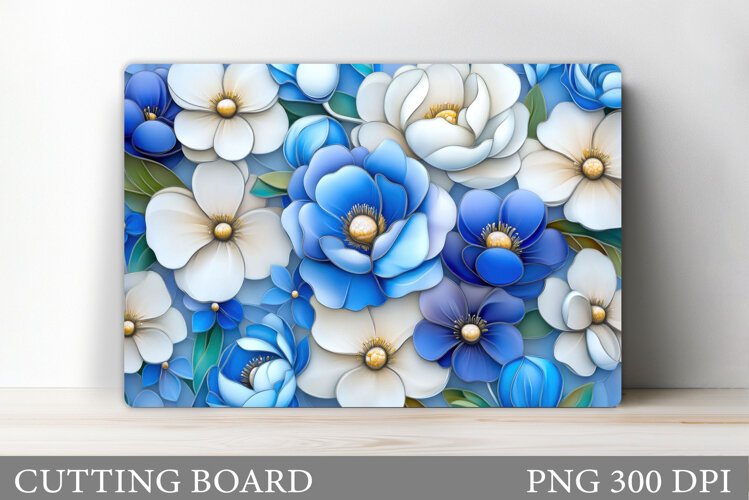 Floral Cutting Board Design. Flowers Cutting Board example image 1