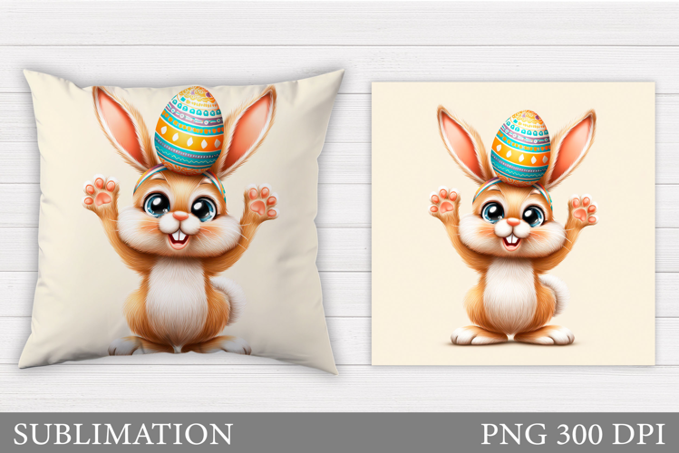 Easter Bunny Sublimation. Easter Bunny Pillow Design