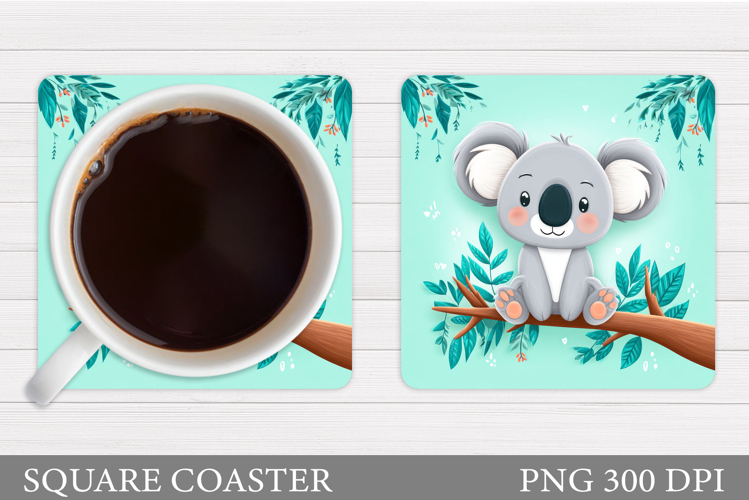 Cute Koala Coaster Design. Koala Sublimation