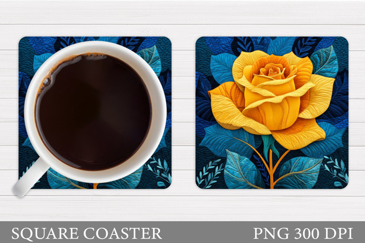 Roses Coaster Design. Rose Coaster Sublimation