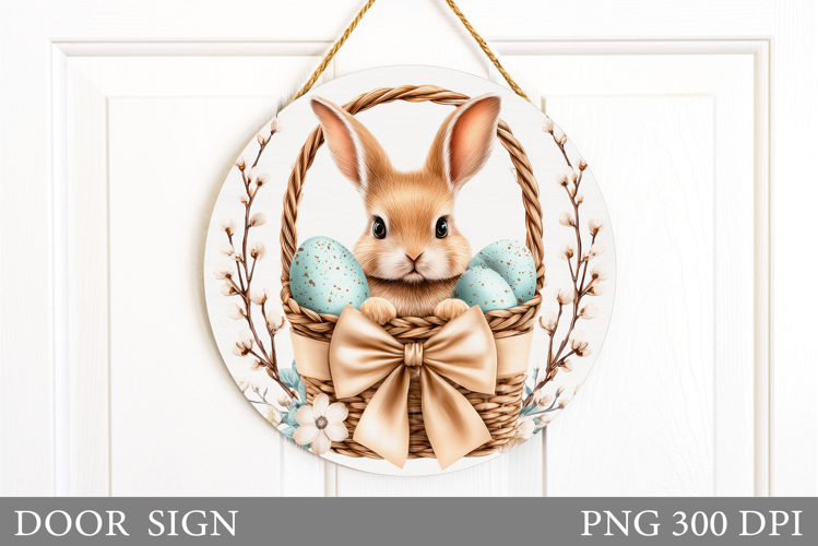 Easter Bunny Door Sign Sublimation. Easter Door Sign Design