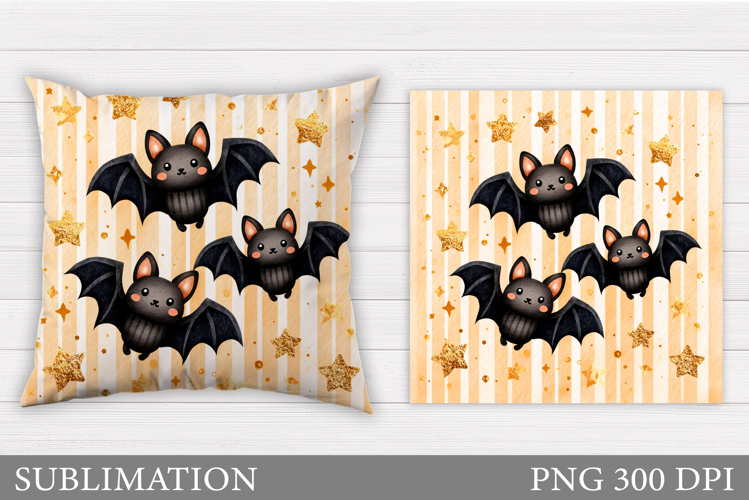 Halloween Bat Pillow Design. Halloween Sublimation