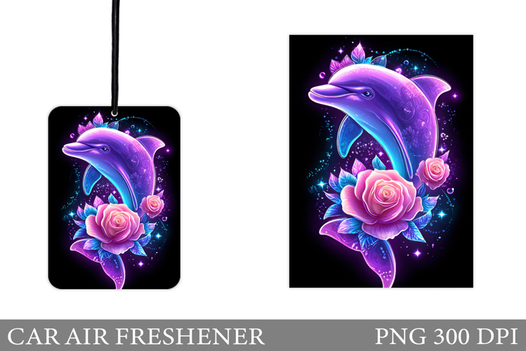 Dolphin Car Air Freshener Design. Dolphin Sublimation